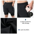 thumbnail image 6 of Running Men 2 In 1 Running Shorts Quick Drying Breathable Active Training Exercise Jogging Marathon Cycle Shorts, 6 of 7