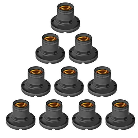 

Tiyuyo 10Pcs Conversion Flat Lamp Holder Base Screw Converter Energy Saving