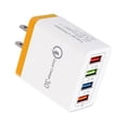 thumbnail image 2 of 5pcs 4 USB 3A Adaptador de enchufe de EE. UU. Carga rápida de viaje (naranja) Likrtyny Componentes de la computadora, 2 of 9