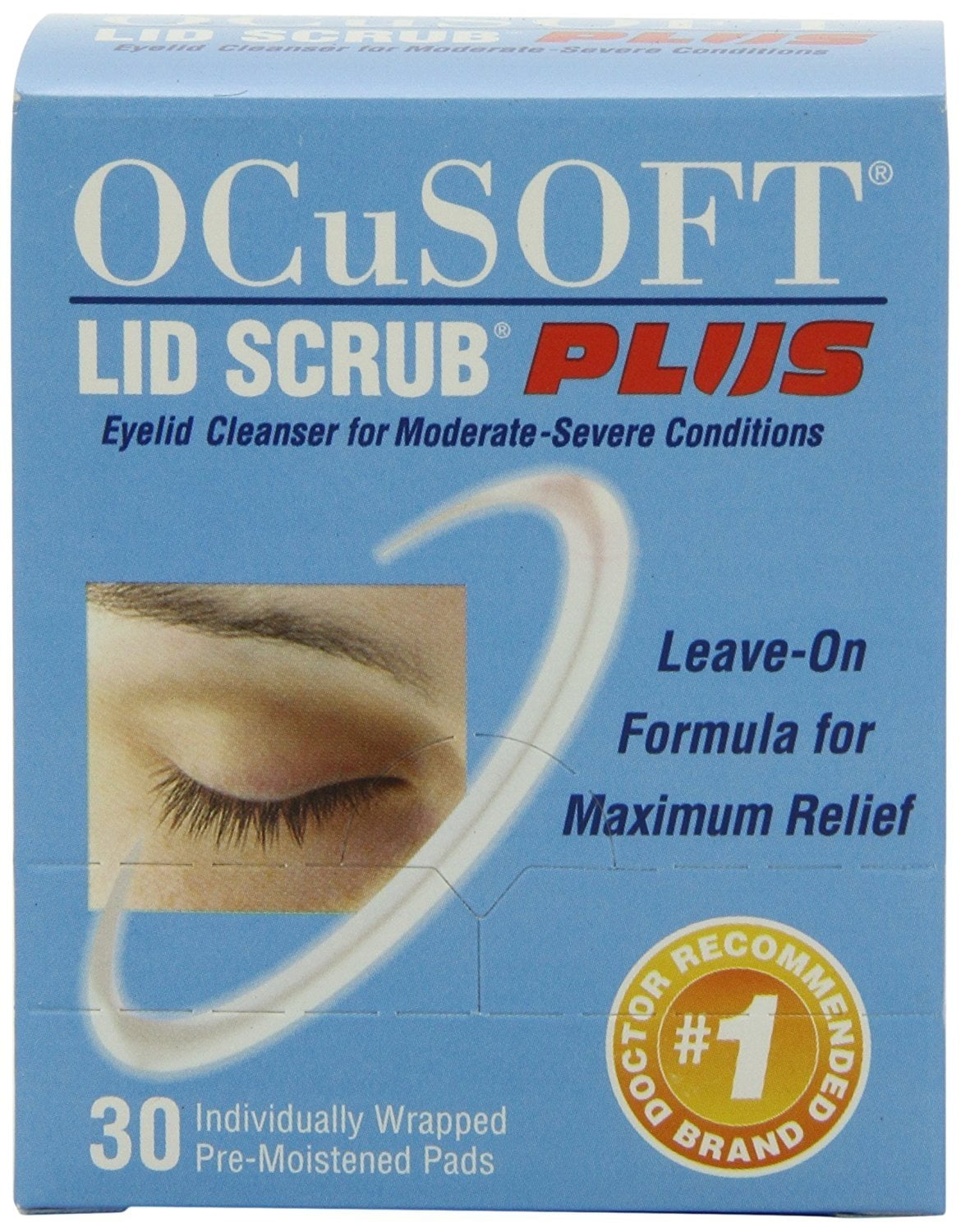 OCuSOFT Lid Scrub Plus Eyelid Cleanser, 30 Count