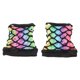 thumbnail image 3 of KAKOWELY 1 par de guantes sin dedos de rejilla de doble capa coloridos para mujer, adecuados para fiestas de los 80, bodas, eventos punk, cómodos y duraderos., 3 of 5