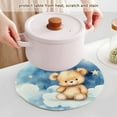 thumbnail image 5 of Teddy Bear Stars Trivet Mats Woven Pot Holders 3Pcs Non-Slip Heat Resistant for Hot Pots Pans Pats, 5 of 6