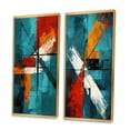thumbnail image 3 of Designart "Ineffable Love Teal Abstract I" Abstract Painting Framed Wall Art Set Of 2 - Modern Red Framed Wall Art Set Of 2, 3 of 6