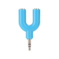 thumbnail image 2 of Divisor de audio para auriculares de extensión de 3,5 mm 1 adaptador macho a 2 hembra (azul), 2 of 6