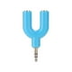 thumbnail image 1 of Adaptador de extensión de 3,5 mm 1 a 2 Divisor de audio para auriculares Azul FLhrweasw Nuevo, 1 of 5
