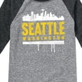 thumbnail image 3 of Instant Message - Seattle, Washington - Toddler & Youth Raglan Graphic T-Shirt, 3 of 6