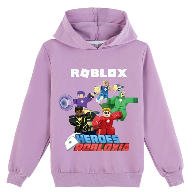 Roblox Chandails à Capuche Graphiques Légers à Manches Longues Chandail Décontracté pour Adolescents (8-16 Ans)