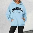 thumbnail image 4 of California Los Angeles Hoodies for Women Fall Winter Long Sleeve Graphic Hooded Sweatshirt with Pockets Pullover Tops, 4 of 7