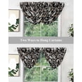 thumbnail image 5 of Waterfall Valances for Windows, Black White Floral Kitchen Sheer Valance Curtains, Farmhouse Vintage Botanical Leaves Rod Pocket Elegant Swag Valances for Living Room Bedroom, 47.2"x38.5", 2 Panel, 5 of 8
