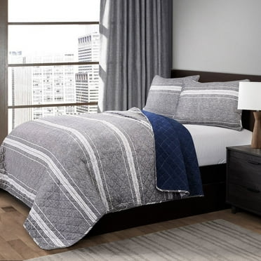 Better Trends Jullian King Bedspread in Bold Stripes Design, 100% ...