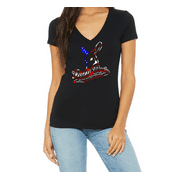Dirty Doe Patriotic Black V-Neck T-shirt