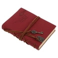 thumbnail image 2 of KAKOWELY Carnet de Notes Style Rétro Classique Vintage Couverture en PU avec Clé (Rouge), 4.25"X5.63"X0.79 Pouces, 2 of 5