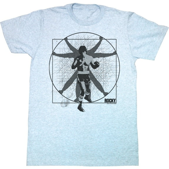 Rocky Vitruvian Rocky Gray Heather T-Shirt