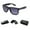 BLACK FRAME GREY LENS, variant on Unisex Polarized Lens TR90 Frame Retro Style Sunglasses, Black Frame Grey Lens