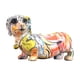thumbnail image 3 of Estatua de perro de poliresina, figura decorativa de escritorio con campana, miniaturas. Naranja, 3 of 9