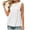 White, variant on Women's Tank Top, Fashion Casual Summer Solid Color Round Neck Sleeveless Pullover Side Split Top, Loose Fit Cami with Side Tie, Trendy Blouse for Daily