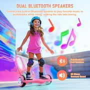 SISIGAD Hoverboard ، لوح تحوم 6.5 بوصة للأطفال والكبار ، لوح تحوم مع بلوتوث وأضواء LED