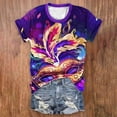 thumbnail image 2 of Outfmvch Chemises Mardi Gras pour Femmes, T-Shirts Graphiques, T-Shirts de Carnaval, T-Shirt Graphique, Vêtements Mardi Gras, T-Shirt à Col Rond Rouge pour Femmes et Hommes, Impression Simple Europe et États-Unis, 2 of 3