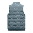 thumbnail image 3 of Puffer Vest Jacket for Men Stand Collar Quilted Vests Full Zipper Sleeveless Lightweight Down Jacket with Pockets Winter Puffy Insulated Coat for Golf Running Outdoor,Blue 5XL, 3 of 3