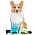 thumbnail image 2 of DISNEY PIXAR: Monsters, Inc. Sulley & Mike Hanging Plush Rope Squeaker Pet Toy, 2 of 5