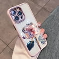 thumbnail image 1 of Funda de teléfono con protección de lente de diamante Rosa Dream para iPhone 14, 13, 12, 11 Pro Max Plus, resistente a caídas, resistente a la suciedad Fivean unisex, 1 of 2
