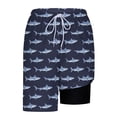 thumbnail image 6 of Aobny Board Men's Shorts with Liner Beach Clothes Casual Slim Big & Tall Bottoms,Purple,S, 6 of 6