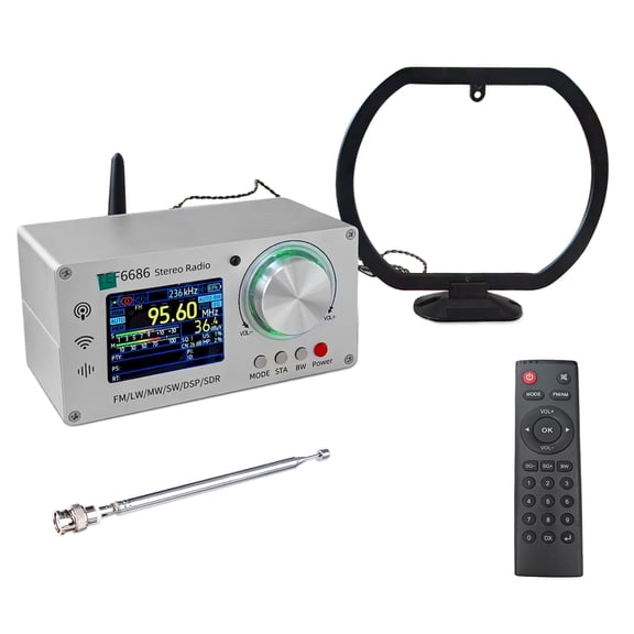Full‑Band SDR Radio with TFT Display, TEF6686 Chip, FM/SW/MW/LW, for Ham/DXers
