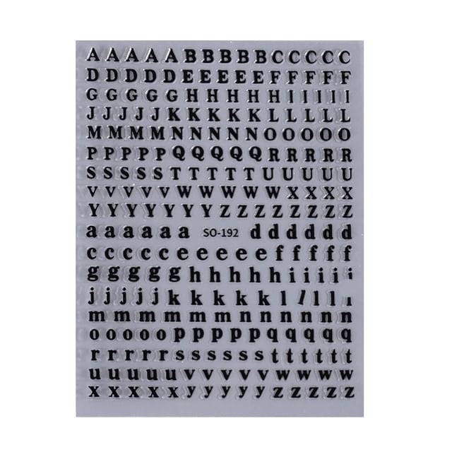 3D Letter Nail Stickers Nail Stickers Self Letter Stickers