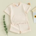 thumbnail image 2 of Bagilaanoe 2pcs Toddler Baby Boy Shorts Set Short Sleeve T Shirt Tops + Shorts 6M 12M 18M 24M 3T Kids Casual Summer Clothes, 2 of 8