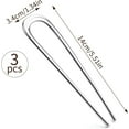 thumbnail image 2 of 3Pcs French Hair Pin Metal 14cm/5.5in French Pin French Twist Hair Pin U Shaped Hair Fork Gold Silver Black Hair Pins Large Updo Hairpin For Women Girls All Hairstyle Decorative Accessories, 2 of 7