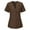 Brown, variant on Short Sleeve Casual T Shirts Women's Short Sleeve Scrub Tops Laides Uniform Shirts Nurse T Shirt Tops Slim Fitting Tee Shirt with 3 Pockets Cute Tunic Shirt Sky Blue 3XL
