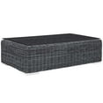 thumbnail image 7 of Modern Contemporary Urban Design Outdoor Patio Balcony Garden Furniture Lounge Sectional Sofa Set, Sunbrella Rattan Wicker, Grey Red, 7 of 7