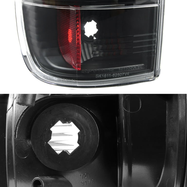 AKKON - For 2008-2016 Ford F250 F350 F450 F550 SuperDuty Black LED Tube  Tail Brake Lights Pair Left+Right