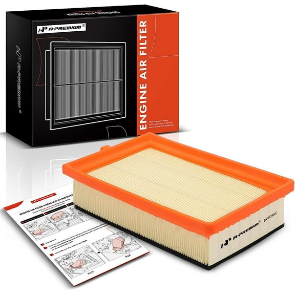 A-Premium Engine Air Filter Compatible with Fiat 500L 2014-2020, L4 1.4L, Flexible Panel, Replace# 68202151AA