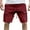 Red, variant on BXINGOHAI Men's Cargo Shorts with Multi-Pockets Elastic Waist Linen Cotton 2025 Summer Casual Dark Gray,XL