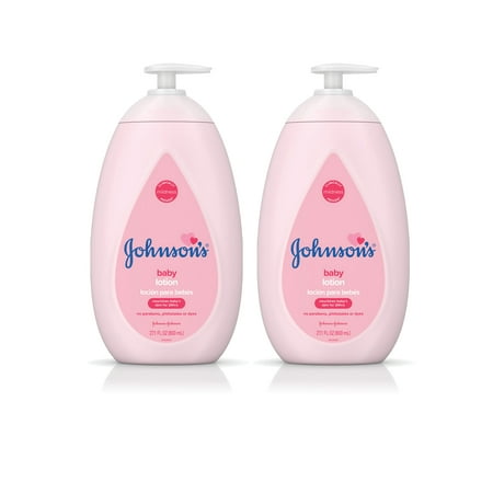 (2 Pack) Johnson's Moisturizing Pink Baby Lotion with Coconut Oil, 27.1 fl. (Best Coconut Oil For Baby Skin)