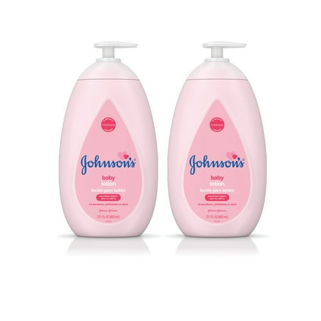 - (2 Pack) Johnson's Moisturizing Pink Baby Lotion with Coconut Oil, 27.1 fl. Oz