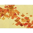 thumbnail image 1 of Ahgly Company Machine Washable Indoor Rectangle Transitional Neon Orange Area Rugs, 2' x 3', 1 of 7