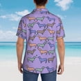 thumbnail image 4 of Italy Italian Flag Mens Hawaiian Shirt Short Sleeve Casual Button Up Tropical Summer Beach Shirt, 4 of 7
