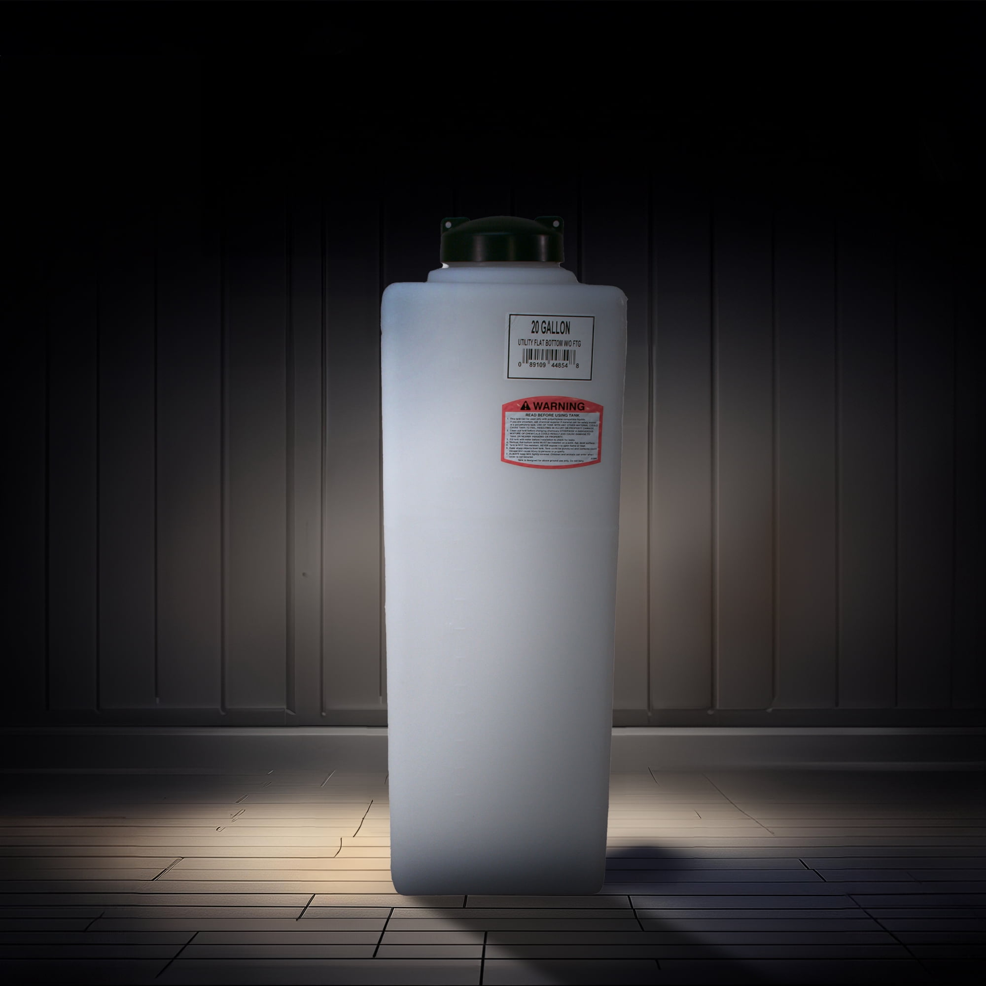 Norwesco Flat Bottom Utility Tanks for Trailers and Lawn Care, 20Gal, White