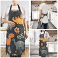 thumbnail image 2 of Yayeee Chief Kitchen Apron with Pockets for Cooking Water Resistant Unisex Adjustable Neck Strap, Cartoon Dinosaur, 2 of 7