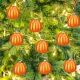 thumbnail image 4 of 24 Pcs Pumpkin Hanging Ball Halloween Jack-O-Lantern Hanging Ornament Shatterproof Festive Decorative Ball for Christmas Tree Home Party Decor, 4 of 8