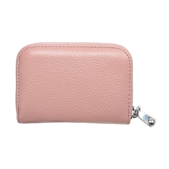 YOUSNH Autumn Men and Women Wallets Large Capacity Zipper Type Design Solid Color Simple Style Mini Bag Wallet Pink