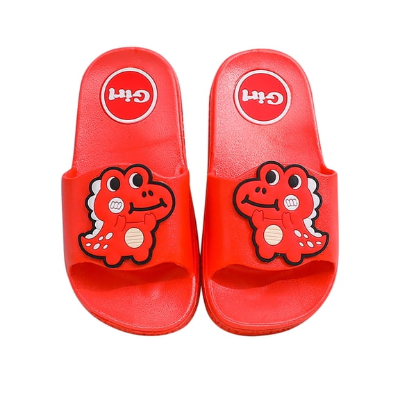 Odeerbi Girls Slippers Toddler Baby Boys Girls Cartoon Dinosaur Soft And Non-Slip Kids Summer Flip Flop