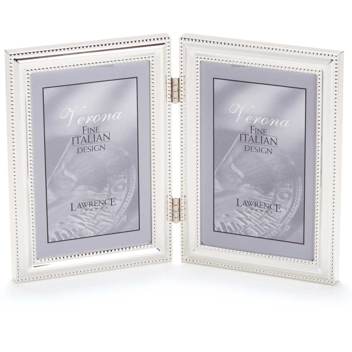 5' x 7' FS26457 Impressions Silverplated Two Tone Wave Photo Frame 