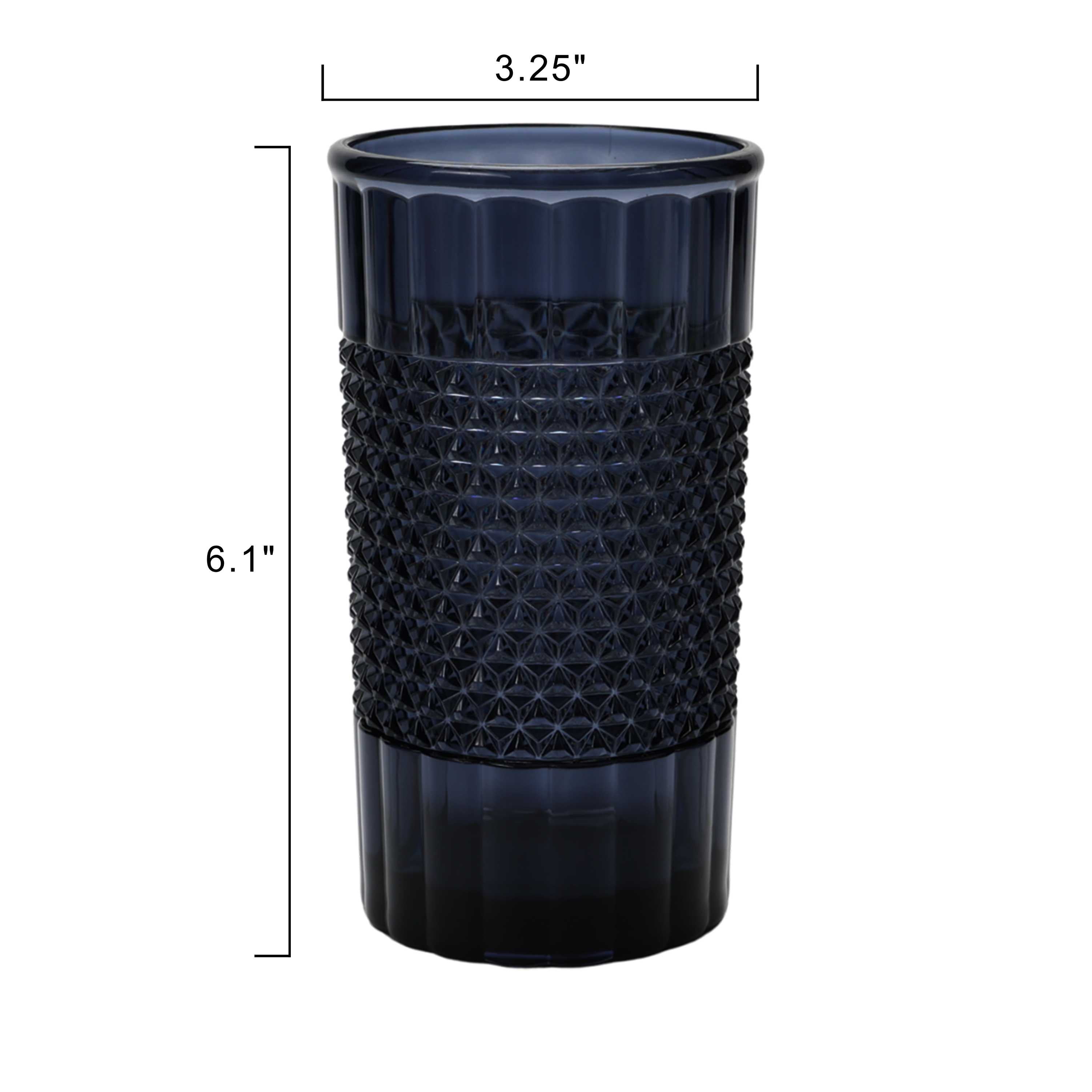 Mainstays 20 oz Tall Acrylic Diamond Texture Tumbler, Blue