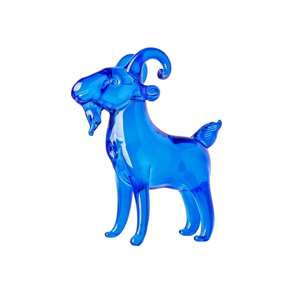 WYZCTTD Crystal Goat Figurine, Glass Ram Standing Statue, Collectible Mountain Goat Animal Paperweight for Home Office Tabletop Decor
