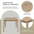 thumbnail image 5 of Harper & Bright Designs Wood Farmhouse 6 Pieces Dining Table Set with Bench, Rectangle Table and 4 Upholstered Chairs with Pad, Natural Wood Wash, 5 of 12