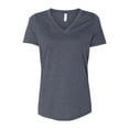 thumbnail image 1 of Bella Canvas 6405 Missy Jersey T-Shirt à Manches Courtes à Col en V, TG, Bleu Marine Chiné, 1 of 2