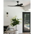 thumbnail image 4 of 52 inch Propeller Ceiling Fan with Remote Control (3-Blade)-Brushed Steel Finish-Koa Blade Color Bailey Street Home 96-Bel-2884857, 4 of 10